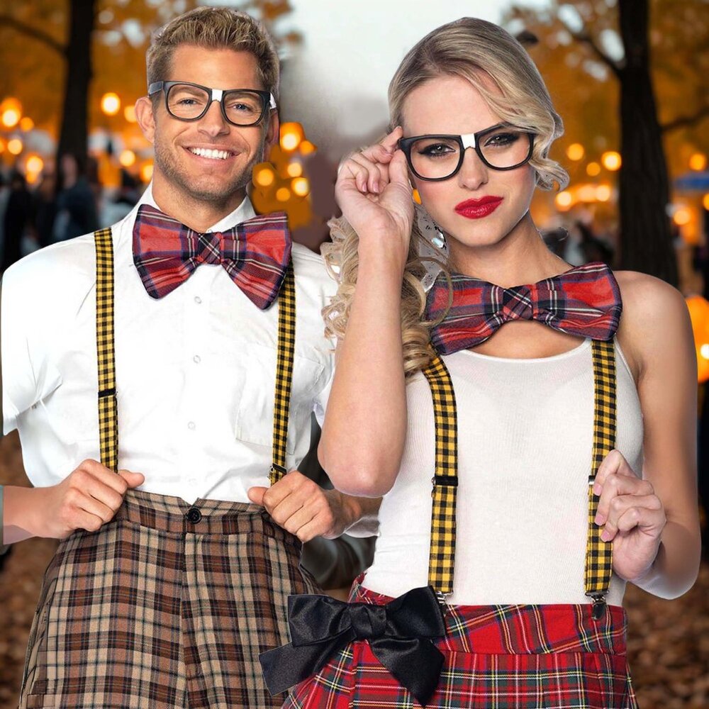 Unisex Nerdy 3Pc Kit One Size OS Roleplay Cosplay Costume Accessory